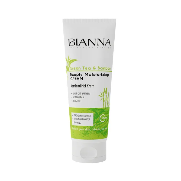 bianna green tea nemlendirici Bianna Tiefenfeuchtigkeitscreme Green Tea & Bamboo 200 ml – Bild 1